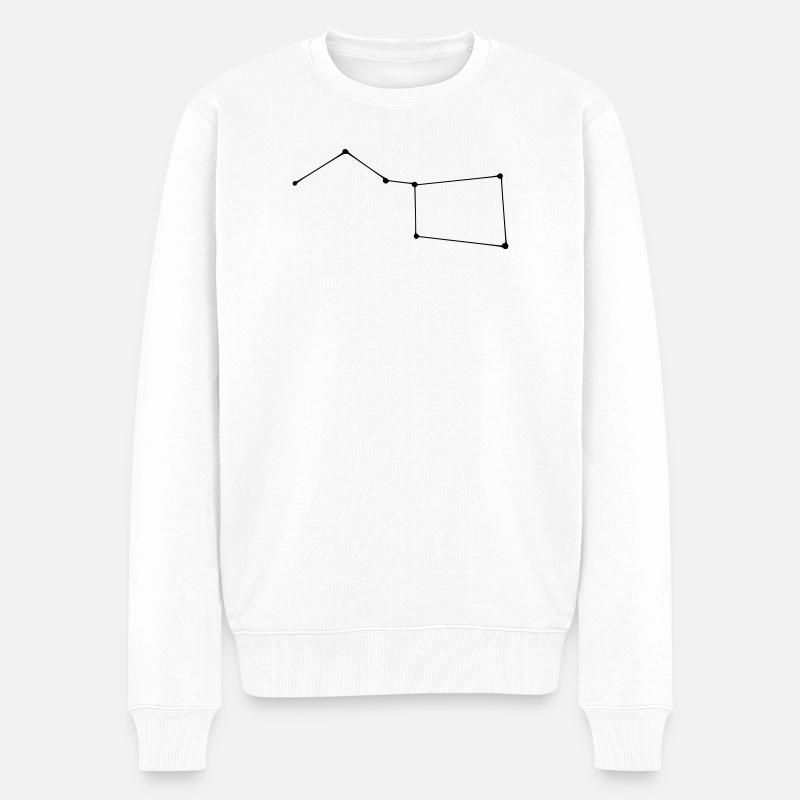 Sternenbild Grosser Wagen - Männer Premium Bio Pullover - Weiß
