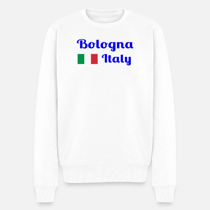 Bologne, Italie - Imprimés élégants - Pull Premium bio Homme - blanc