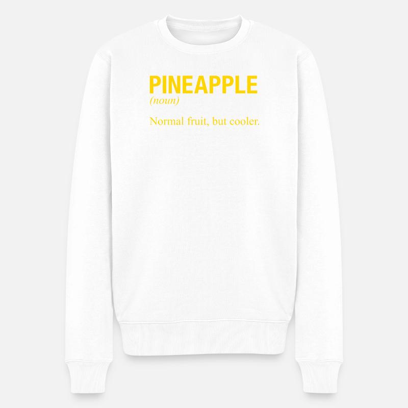 PINEAPPLE Ananas - Männer Premium Bio Pullover - Weiß