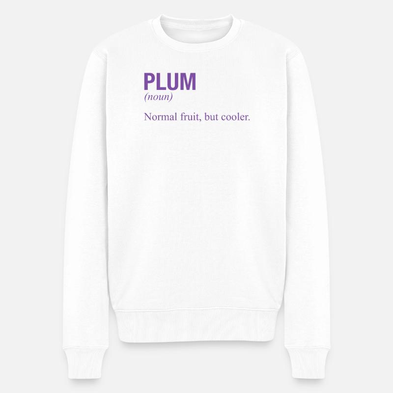 PLUM - Männer Premium Bio Pullover - Weiß