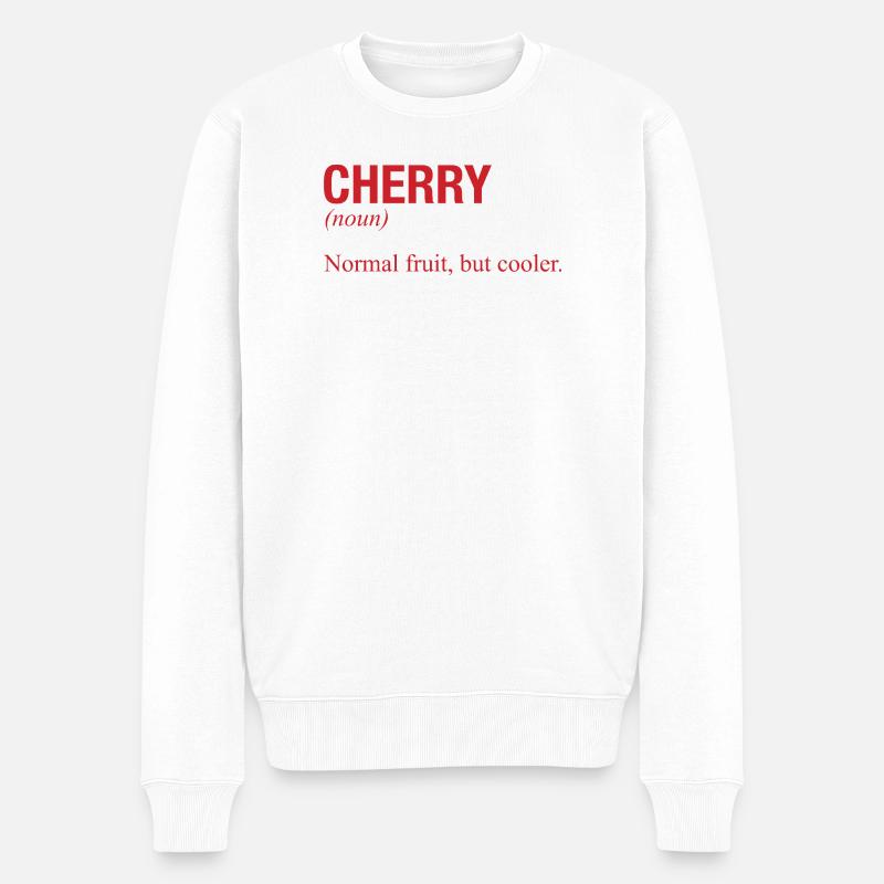 CERISE Kirsche - Pull Premium bio Homme - blanc