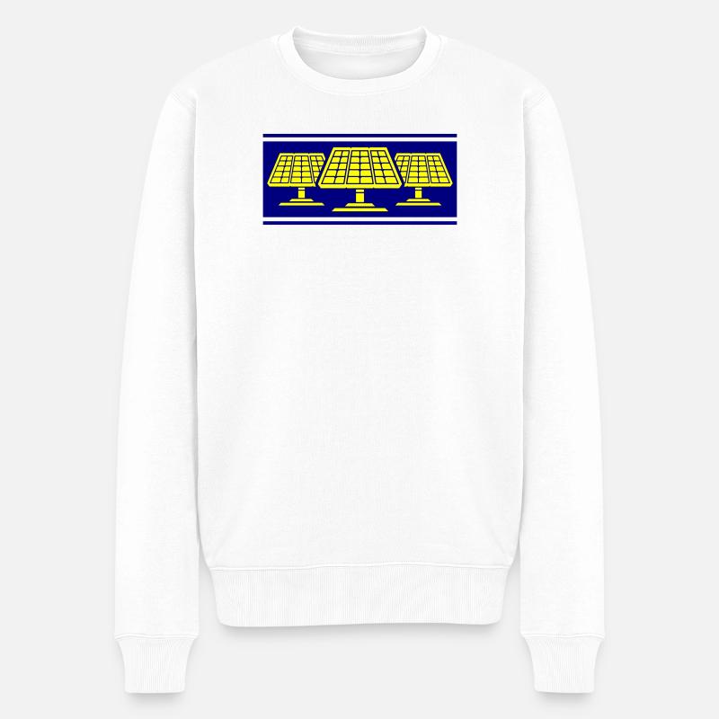 Solar Photovoltaik Panele - Männer Premium Bio Pullover - Weiß