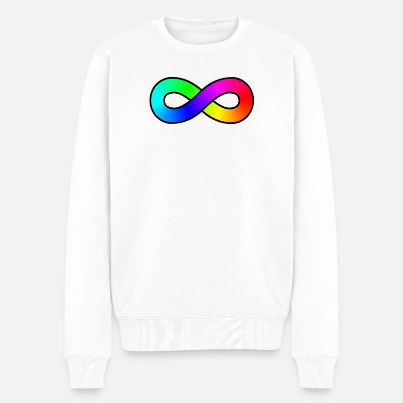 Autisme Arc-en-ciel Infini - Pull Premium bio Homme - blanc