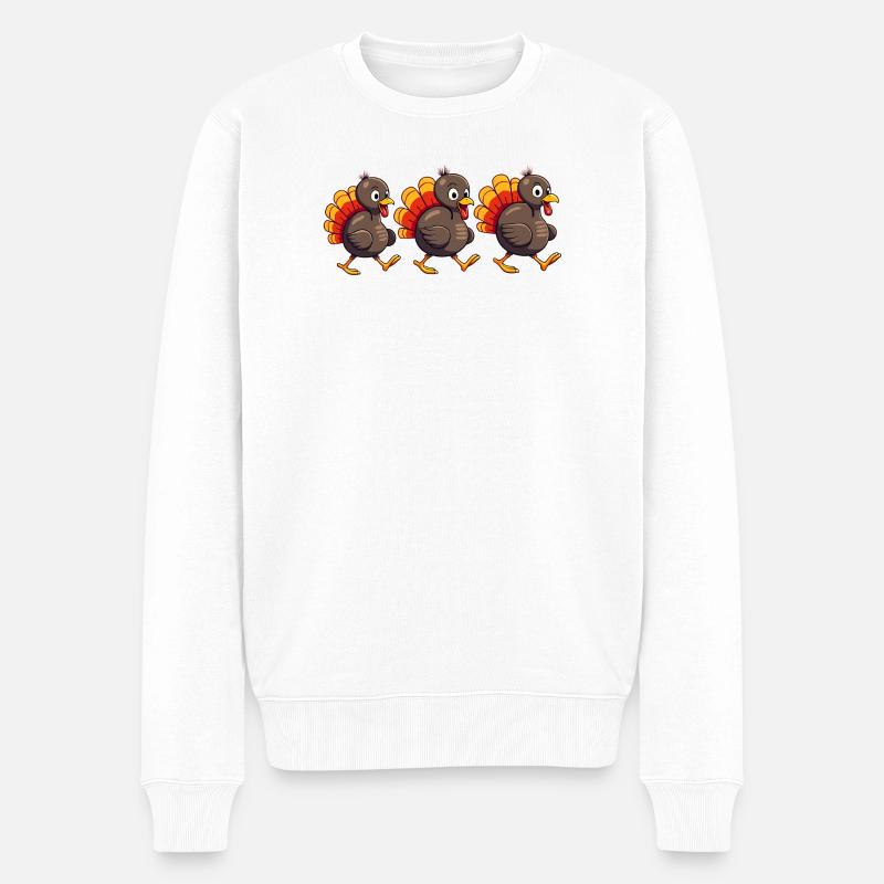 Bébé dinde de Thanksgiving - Pull Premium bio Homme - blanc