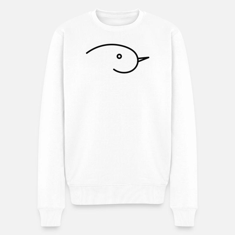 minimal dug - Männer Premium Bio Pullover - Weiß