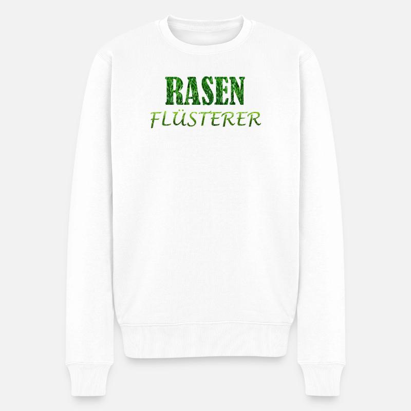 Rasenflüsterer Rasenpfleger Platzwart Greenkeeper - Männer Premium Bio Pullover - Weiß