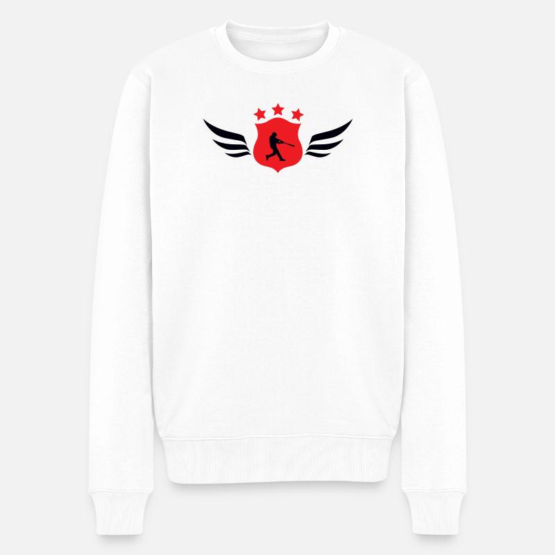 Baseball - Sport - Pull Premium bio Homme - blanc