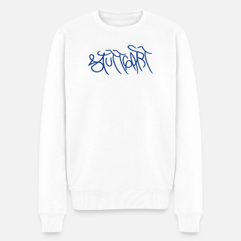 Geschenk für echte Stuttgarter*innen - Männer Premium Bio Pullover - Weiß