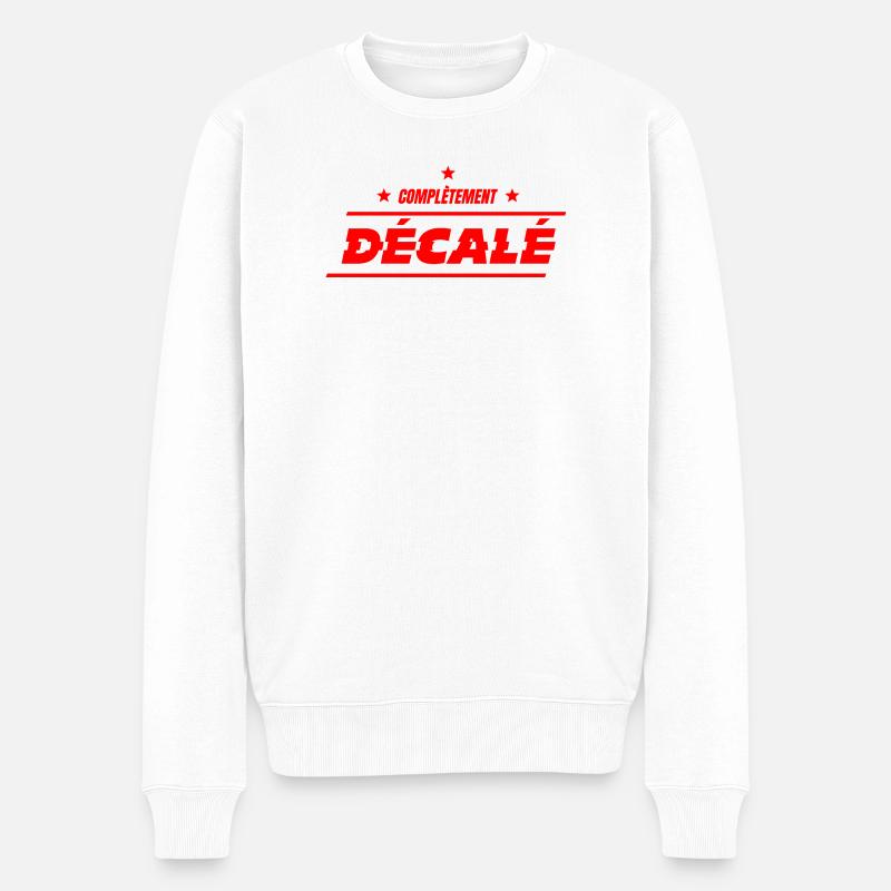 COMPLÈTEMENT DÉCALÉ !  - Pull Premium bio Homme - blanc