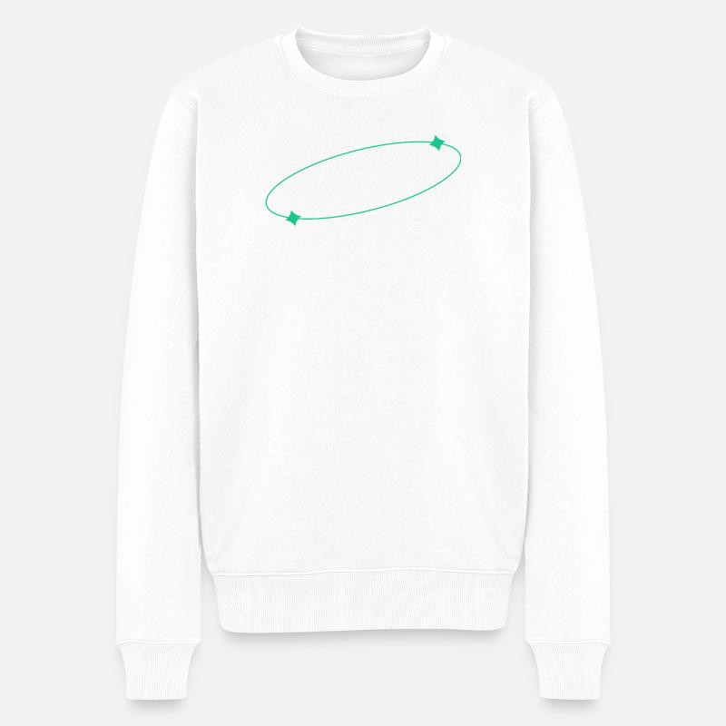 Elliptischer Sternenring - Männer Premium Bio Pullover - Weiß