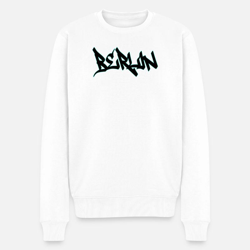 Lettrage au néon - Pull Premium bio Homme - blanc