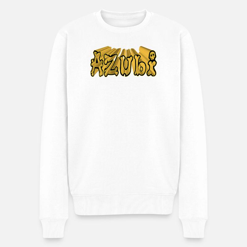 Azubi - Männer Premium Bio Pullover - Weiß