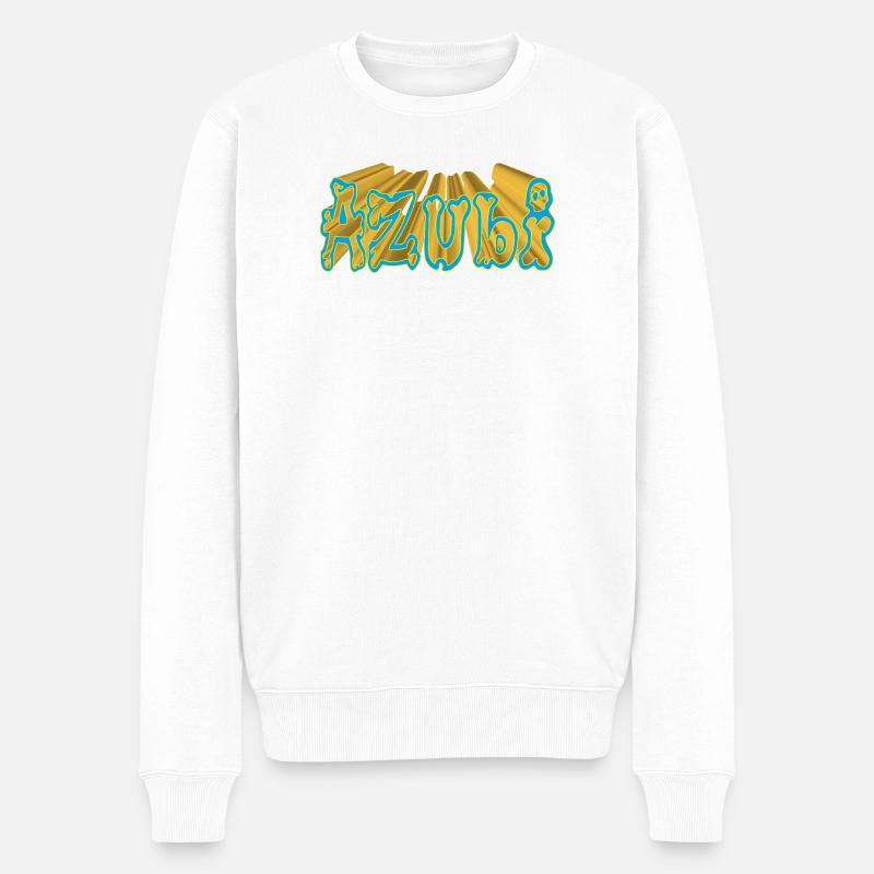 Azubi - Männer Premium Bio Pullover - Weiß