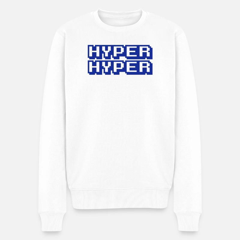 HYPER HYPER - Männer Premium Bio Pullover - Weiß