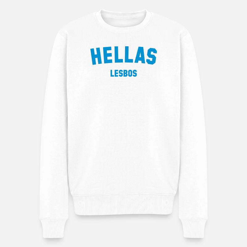 LESVOS Grèce Grèce - Pull Premium bio Homme - blanc