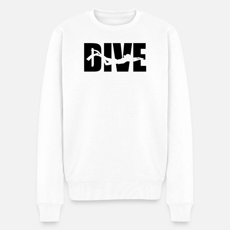 Dive - Männer Premium Bio Pullover - Weiß