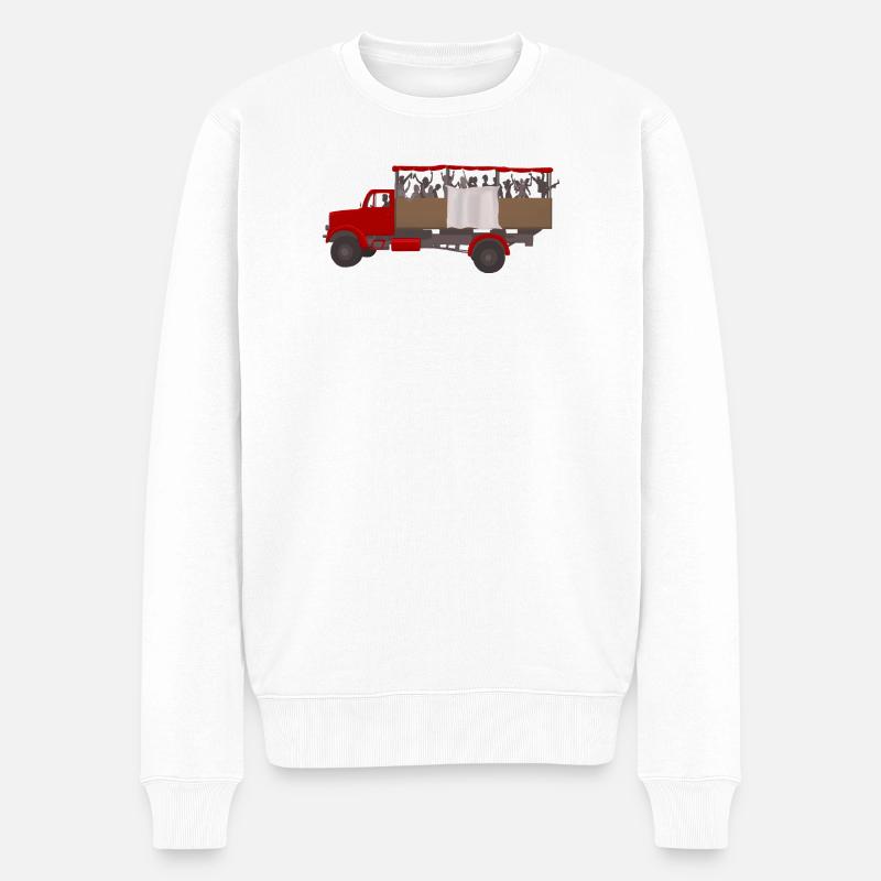 Studentenwagen - Männer Premium Bio Pullover - Weiß