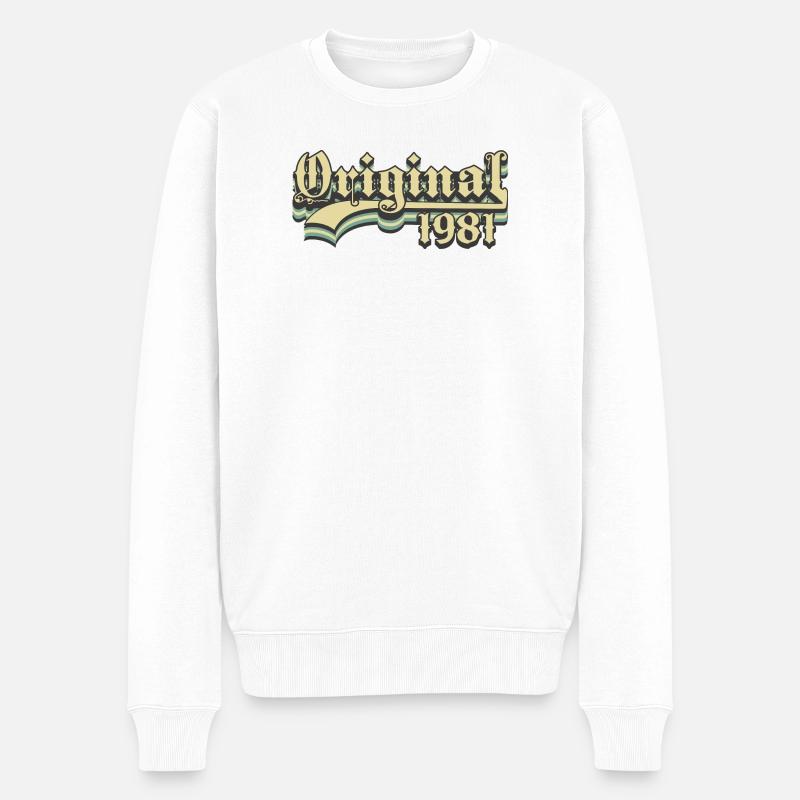 Né en 1981 - Pull Premium bio Homme - blanc