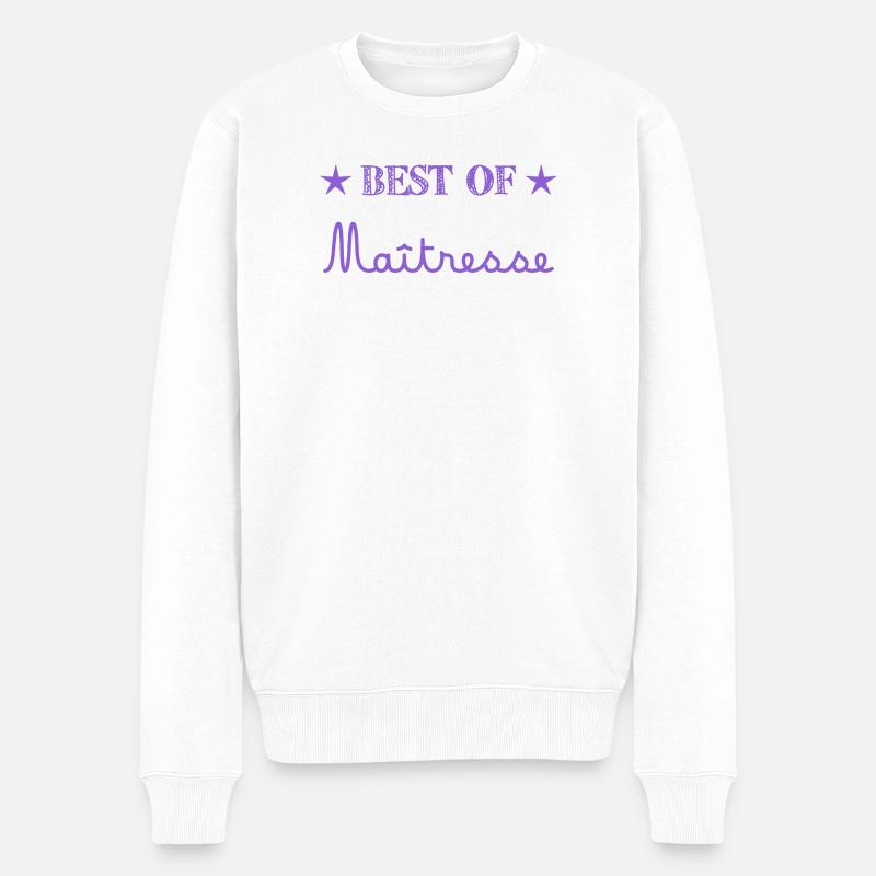 MAÎTRESSE. MERCI. MERCI MAÎTRESSE - Pull Premium bio Homme - blanc