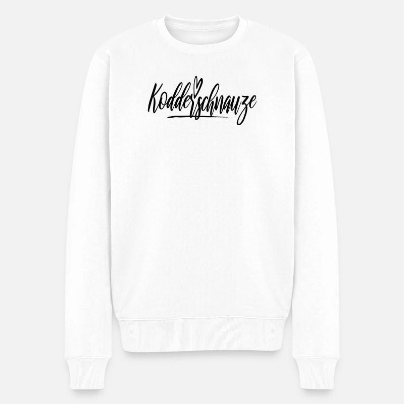 Berliner Kodderschnauze - Männer Premium Bio Pullover - Weiß