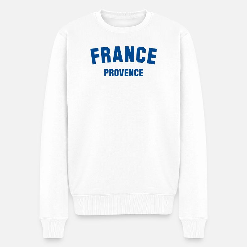 PROVENCE France Frankreich - Männer Premium Bio Pullover - Weiß