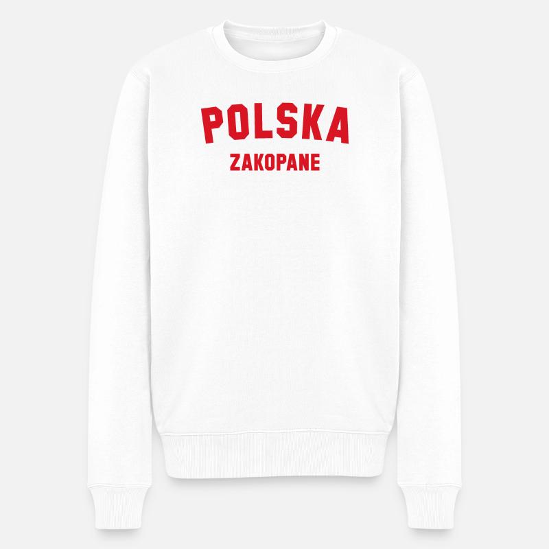 ZAKOPANE Polska Polen - Männer Premium Bio Pullover - Weiß