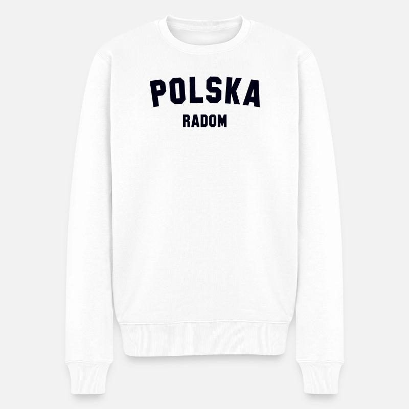 RADOM Polska Polen - Männer Premium Bio Pullover - Weiß