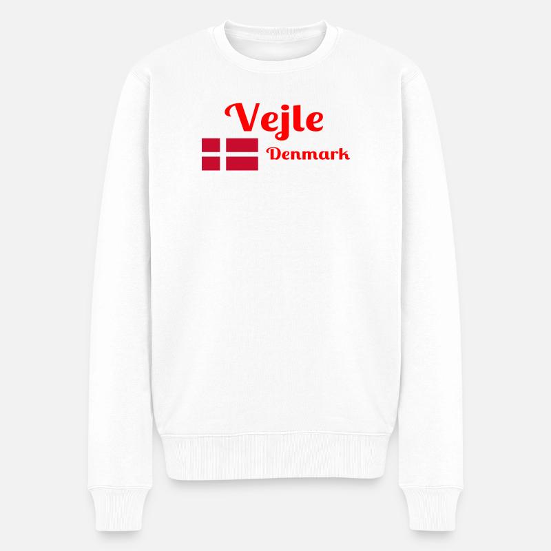 Vejle Danemark - Imprimés élégants - Pull Premium bio Homme - blanc
