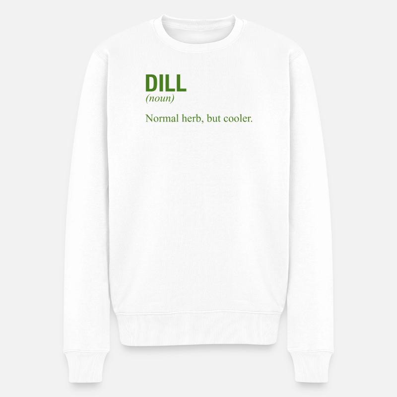 DILL - Männer Premium Bio Pullover - Weiß