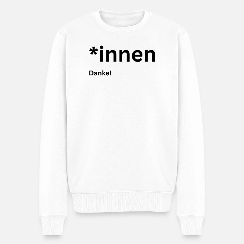 Pro Gendern - Männer Premium Bio Pullover - Weiß