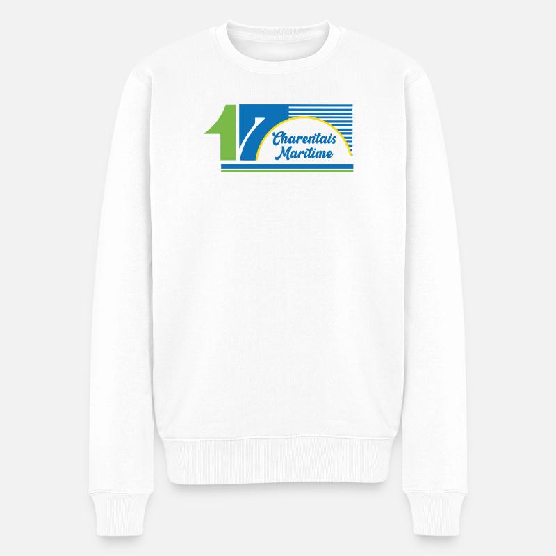 Charentais Maritim - Männer Premium Bio Pullover - Weiß