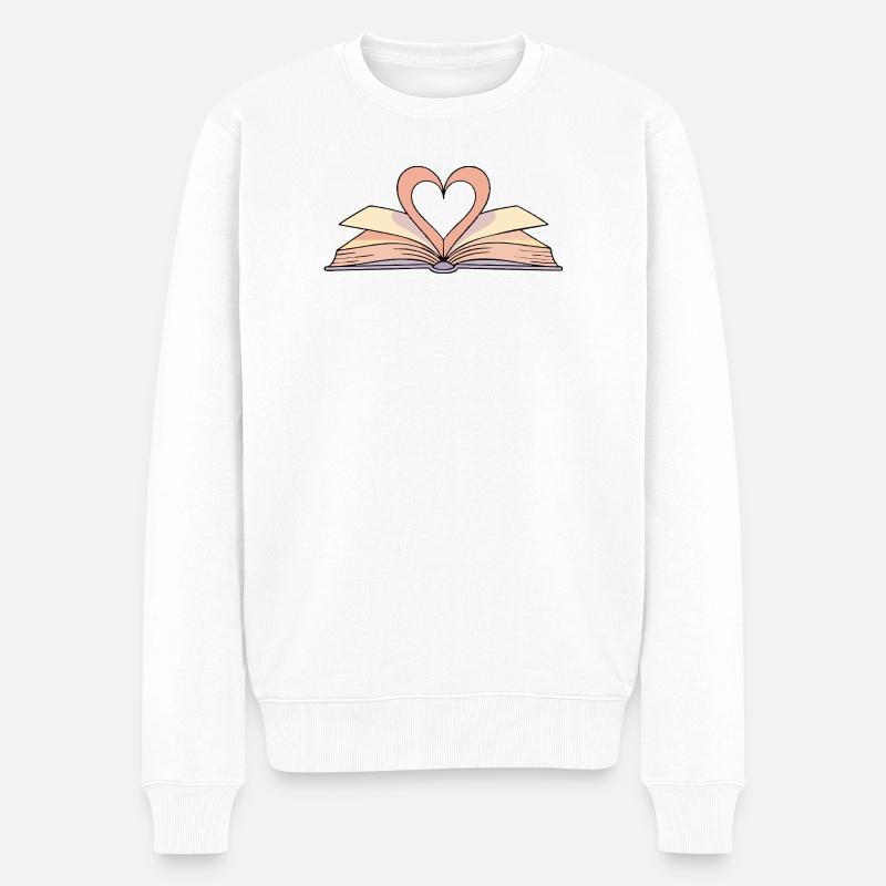 J’adore lire des livres - Pull Premium bio Homme - blanc