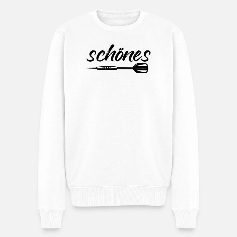 Dart,Darts,Schönes - Männer Premium Bio Pullover - Weiß