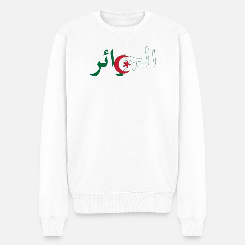 Drapeau Algérie - Pull Premium bio Homme - blanc