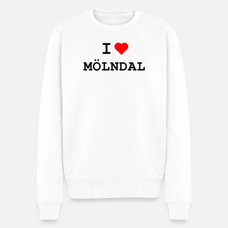 Ich liebe Mölndal - J’aime Mölndal - Pull Premium bio Homme - blanc