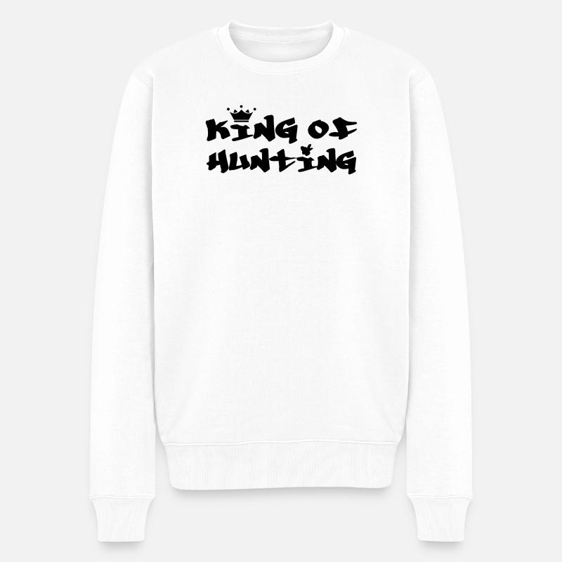 Le roi des chasseurs - chasse - Pull Premium bio Homme - blanc