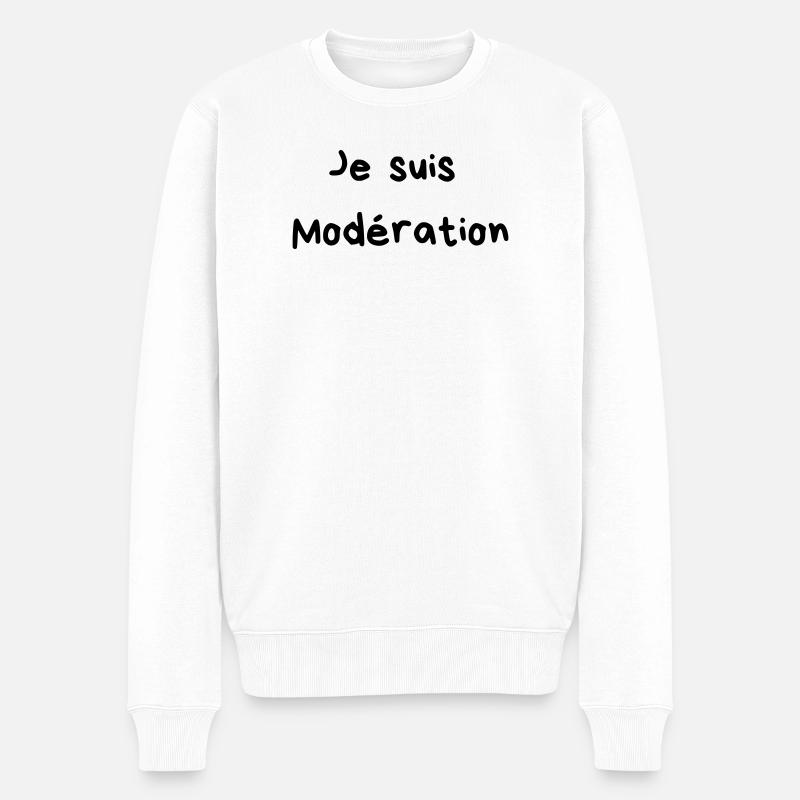 Je bois avec moderation - 2 - Pull Premium bio Homme - blanc