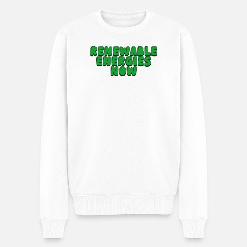 Erneuerbare Energien heute - Männer Premium Bio Pullover - Weiß
