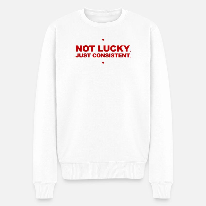 Motivationsstudio-Slogan - Männer Premium Bio Pullover - Weiß