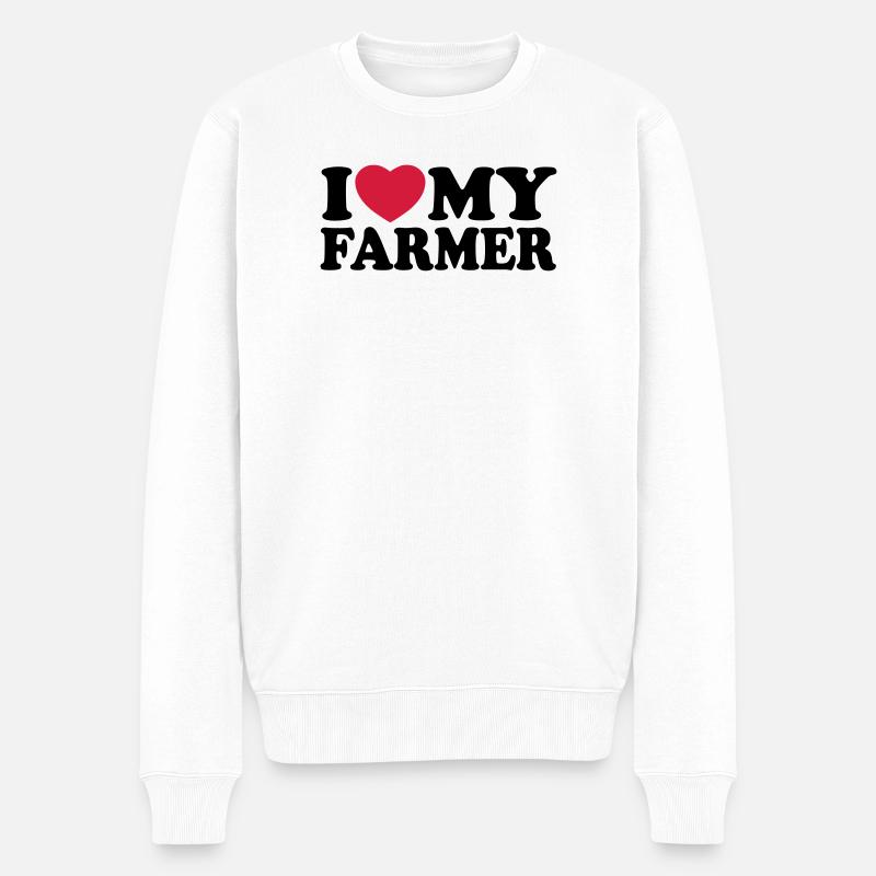 I love my farmer - Pull Premium bio Homme - blanc