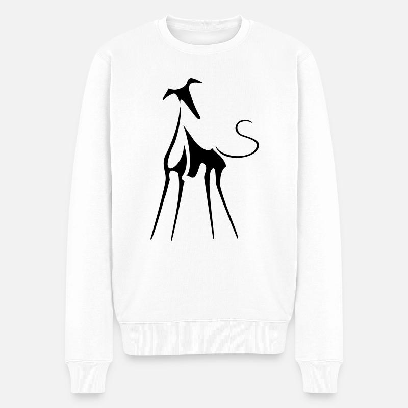 Windhund - Männer Premium Bio Pullover - Weiß