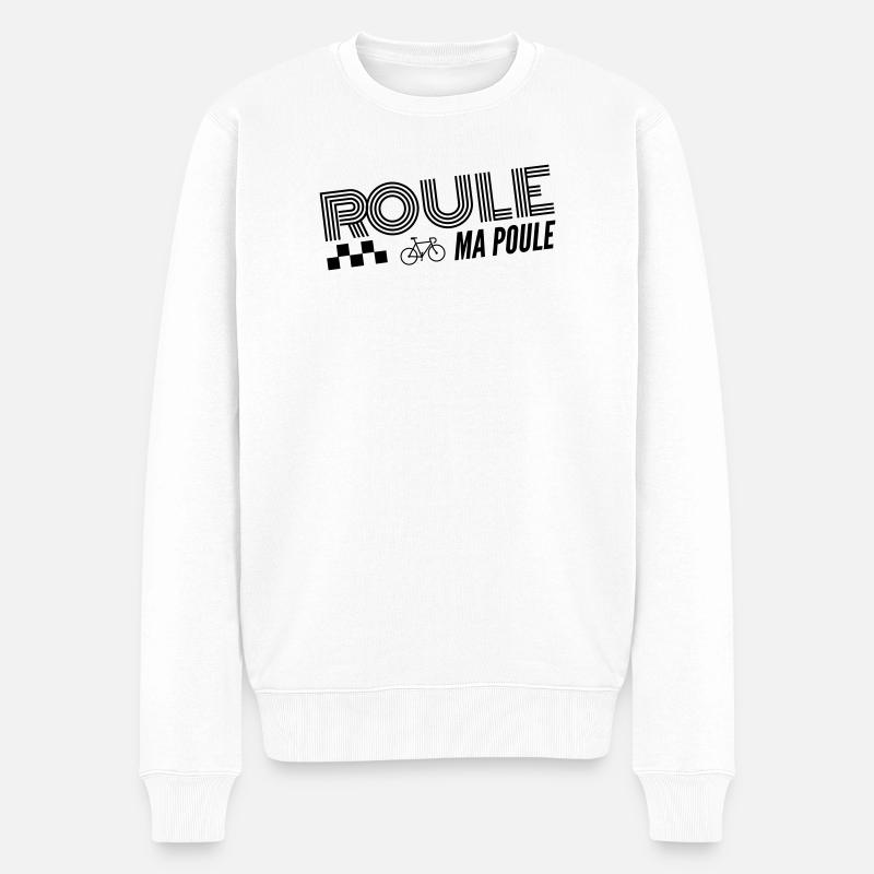   Roule ma poule / cyclisme - Pull Premium bio Homme - blanc