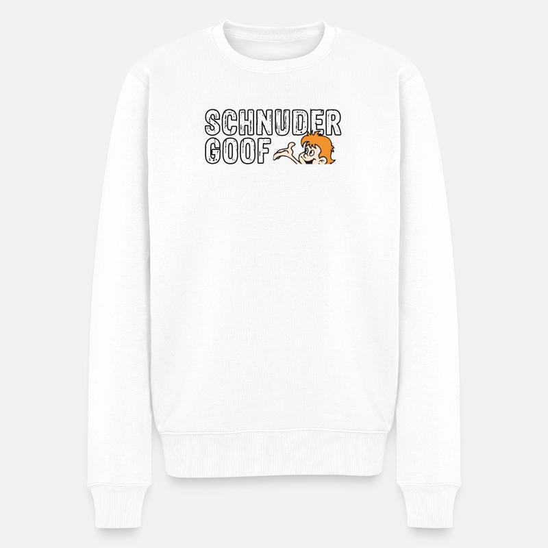 Schnudergoof Lausbub - Männer Premium Bio Pullover - Weiß