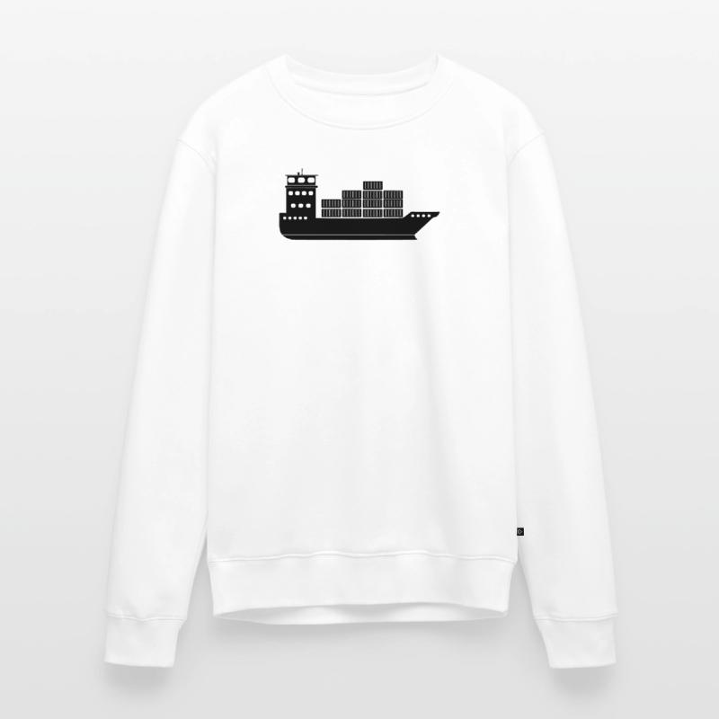 Seecontainerschiff oder Boot mit Containern Männer Premium Bio Pullover