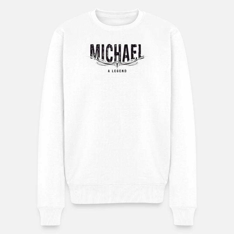 MICHAEL UNE LÉGENDE - Pull Premium bio Homme - blanc