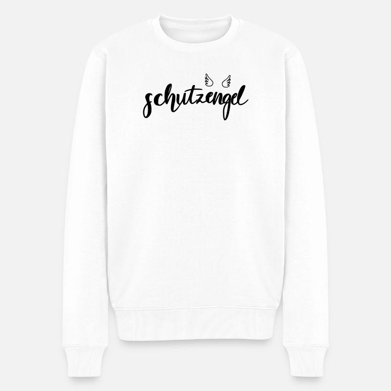 Schutzengel Flügel - Männer Premium Bio Pullover - Weiß