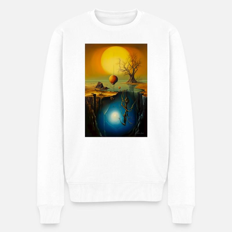 Zwei Seiten - Männer Premium Bio Pullover - Weiß