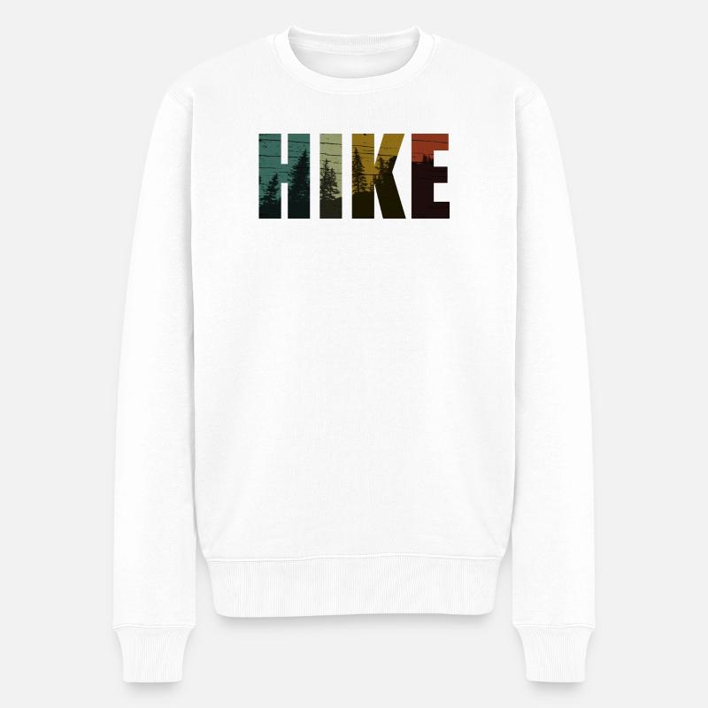 Wanderung - Männer Premium Bio Pullover - Weiß
