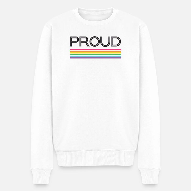Pride Month LGBT - Stolz! - Männer Premium Bio Pullover - Weiß