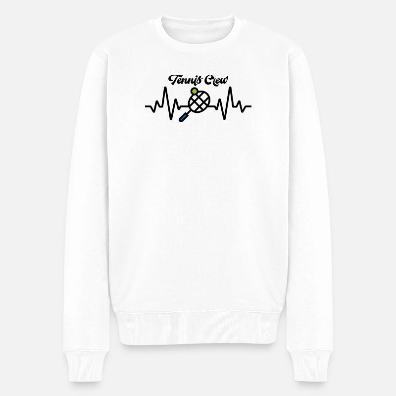 Tennis Verein - Männer Premium Bio Pullover - Weiß